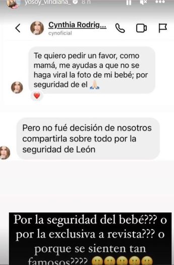 La conductora mando un mensaje a la persona que filtró la imagen, pero ya circuló por redes sociales
