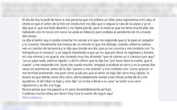 Joven cuenta lo que vivió con un conductor de Uber y se viraliza | Especial