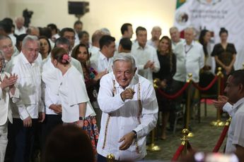 El presidente López Obrador en Campeche tras su Quinto Informe de Gobierno. | Jorge Carballo