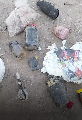 Entre los objetos recuperados destacó una figura de la Santa Muerte / FOTO: Especial