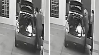Sin ningún apuro, la doctora de la clínica, su hijo y una asistente levantaron a Blanca Adriana y la acomodaron en el asiento del auto | Especial