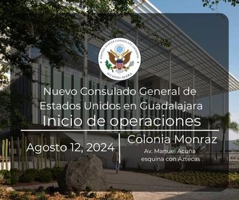Las oficinas del consulado de Estados Unidos se ubican en un punto accesible dentro de la ciudad. | Consulado de EU en Guadaljara