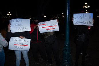 Policía de Puebla se manifestó frente a la sede del Ayuntamiento horas después del asesinato de dos uniformados / Agencia Es Imagen