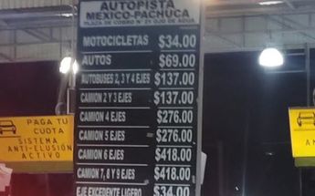 En el caso de la autopista México-Pachuca, los automóviles tendrán que pagar 4 pesos más | X