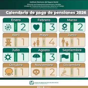 El Instituto Mexicano del Seguro Social dio a conocer el calendario oficial de pagos para el 2026 | IMSS