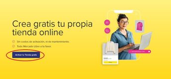 Da clic en activar cuenta para comenzar el proceso de tu tienda online / Mercado Shops