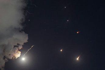 Proyectiles interceptados por Israel sobre Tel Aviv el 1 de octubre de 2024 | AFP