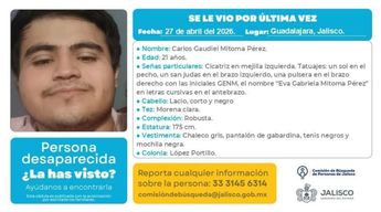 Carlos desapareció el pasado 27 de abril tras salir de su casa en Taljomulco