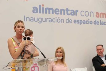 Mariana Rodríguez inaugura centro lactario / Raúl Palacios