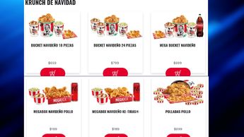 Los Buckets navideños de KFC tienen un costo desde los $659 hasta los $799 | KFC