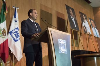 Marko Cortés en un homenaje del PAN a los Moreno Valle tras su muerte en 2018 / Agencia Cuartoscuro