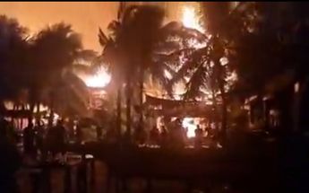 Incendio en Holbox / Twitter @ferchavagil
