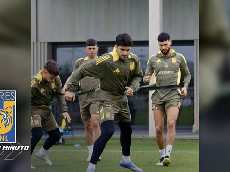 Jugadores de Tigres entrenando en el CET el domingo 4 de mayo / @TigresOficial