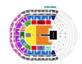 Mapa de Arena Guadalajara por Zona | Súper Boletos