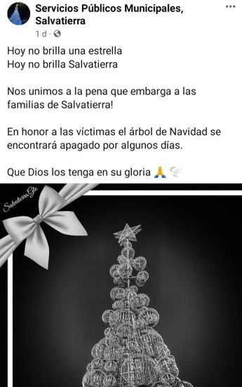 Publicación de Facebook de Servicios Municipales de Salvatierra