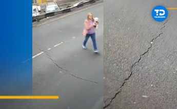 Grieta reportada en Periférico Sur tras microsismos en CdMx / Captura
