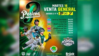 El rango de precios va desde los $210 pesos en la Zona General hasta los $420 pesos en la zona más exclusiva | Pericos de Puebla