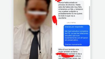 La joven regia expuso capturas de la conversación con la esposa del hombre.