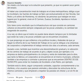 más de 18 mil personas reaccionaron, la mayoría con un "me entristece"