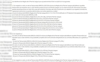 Comunicado Premier League hacia Manchester City 2 / Captura