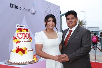 El pastel también estuvo adornado para la ocasión, con sabor a un chocolate popular en el mundo / Juan Carlos Bautista