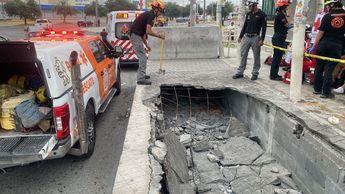 Una parada de Transmetro colapsó en Monterrey. | Cortesía