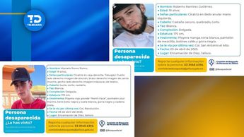 Piden ayuda para localizar a los jóvenes, a través de las fichas de búsqueda/ Especial