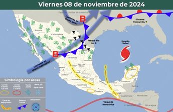Clima del viernes 8 de noviembre 2024