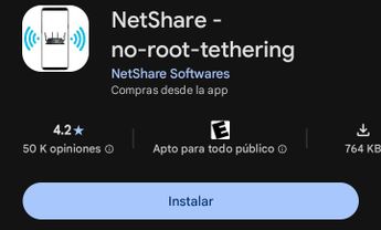 NetShare lo puedes descargar de manera gratuita en Play Store