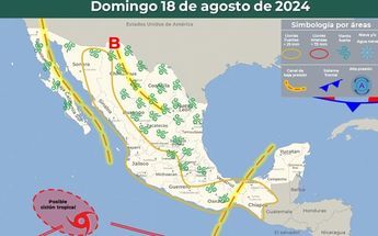 Clima México domingo 18 de agosto
