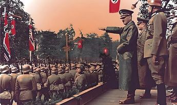 Adolf Hitler liderando a las tropas Nazis durante la Segunda Guerra Mundial. / Cortesía.