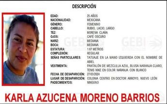 Ficha de búsqueda de Karla Azucena Moreno | Especial