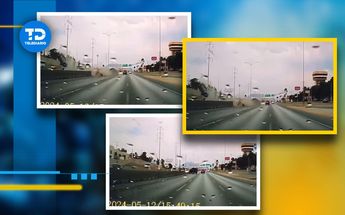 Captan momento en el que auto sale ‘volando’ en Saltillo.