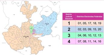 Mapa de Distritos Judiciales Electorales en Jalisco | INE Jalisco