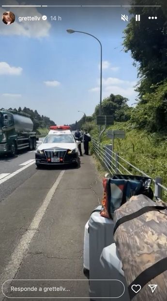 Policía auxilió a Grettell Valdez tras su accidente en Japón / Especial