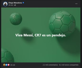Publicación en cuenta oficial de Maradona | Especial