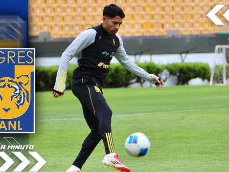 Javier Aquino entrenando con Tigres previo al juego ante LA Galaxy / @TigresOficial