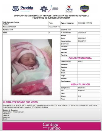 La madre de la menor fue engañada por personas que se hicieron pasar por trabajadores de la clínica / Especial