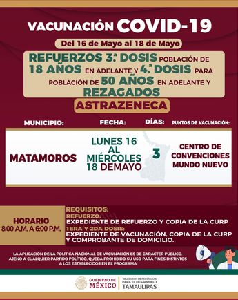 Fechas de vacunación. / Cortesía