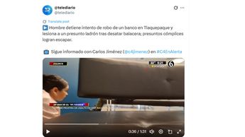 Momento exacto del asalto en Plaza Centro Sur de Tlaquepaque; en el video se escucha cuando clientes gritan “¡Todos al piso!”.