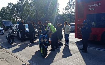 Motociclista sufre accidente en Paseo de la Reforma / Enrique Luna