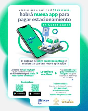 La plataforma permitirá pagar únicamente el tiempo exacto utilizado y extender el servicio desde el celular | Foto: Gobierno de Guadalajara