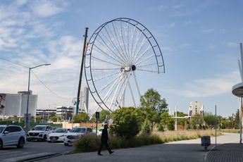 Estrella de Puebla siendo retirada del Parque Lineal, en octubre del 2023 | Agencia Es Imagen