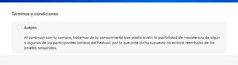 Cambio en política de reembolso Ticketmaster / redes sociales