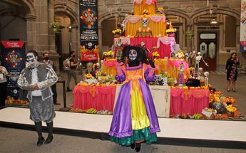 Altar de la exposición corredor de ofrendas Puebla / Foto: Agencia Enfoque