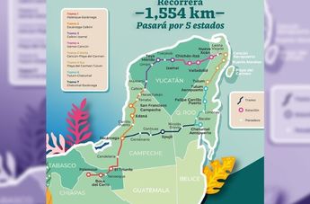 Mapa de la ruta del Tren Maya / Fonatur
