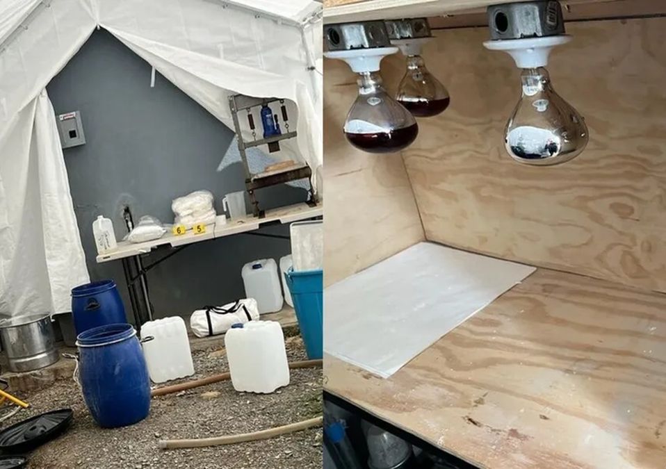 Desmantelan laboratorio donde fabricaban droga en Santiago, NL