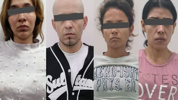 Iris Joselim, Julio César, Martha Gabriela y Melissa fueron detenidos por las autoridades. | Cortesía