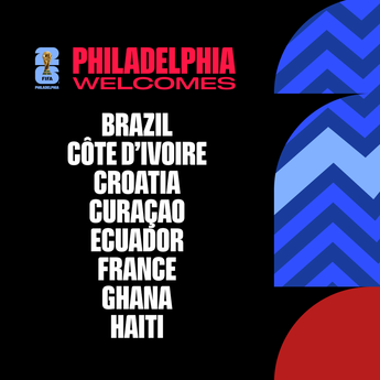 Selecciones que jugarán en Philadelphia en la copa de la Fifa 2026. | FIFA World Cup 2026