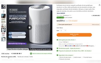 Temu también cuenta con varias opciones de purificadores. | Especial